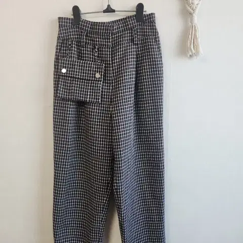 코인코즈 체크 조거팬츠 와이드팬츠 55 (26-27인치)