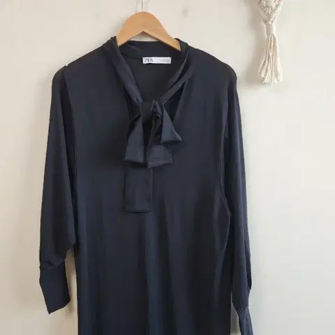 자라 리본타이 니트 롱 원피스 S (55-66)