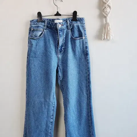 지오다노 슬림 와이드팬츠 데님 청바지 27