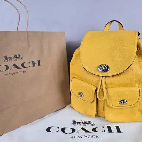 COACH 코치 레더 가죽 턴락 배낭 백팩 가방 정품