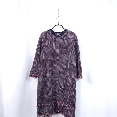 미센스 트위드 반팔 원피스