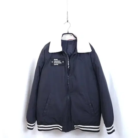 푸마 네이비 뽀글이 카라 항공점퍼 160