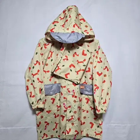 베이비 여우 옐로우 레인코트 우비 아동 5-6세 0119