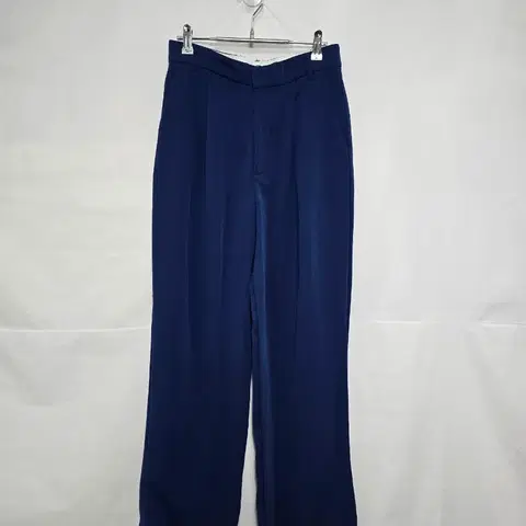 자라 블루 원턱 와이드 슬랙스 팬츠 여 28 인치 0115