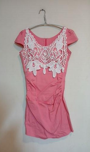 나롱쥐 원피스 캡소매 홀복 섹시 레이스 캡 드레스 하객 파티 데이트룩