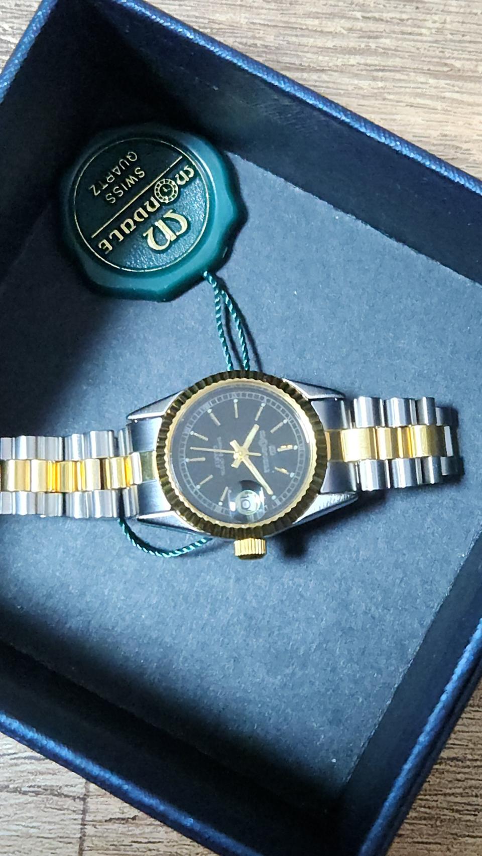 # 빈티지 콤비 22K 금도금 여성 명품시계 급처