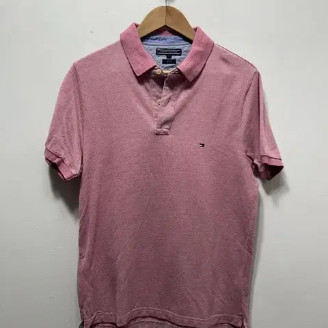 타미힐피거 핑크 반팔 폴로 셔츠 L