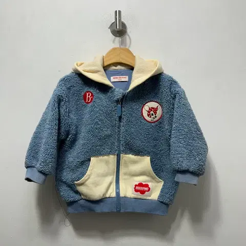 베베드피노 블루 뽀글이 후드집업 100사이즈