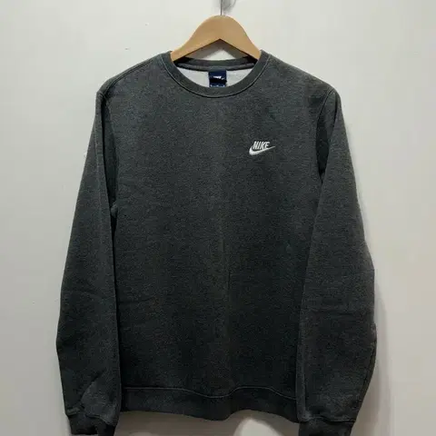 나이키 그레이 기모 맨투맨 M