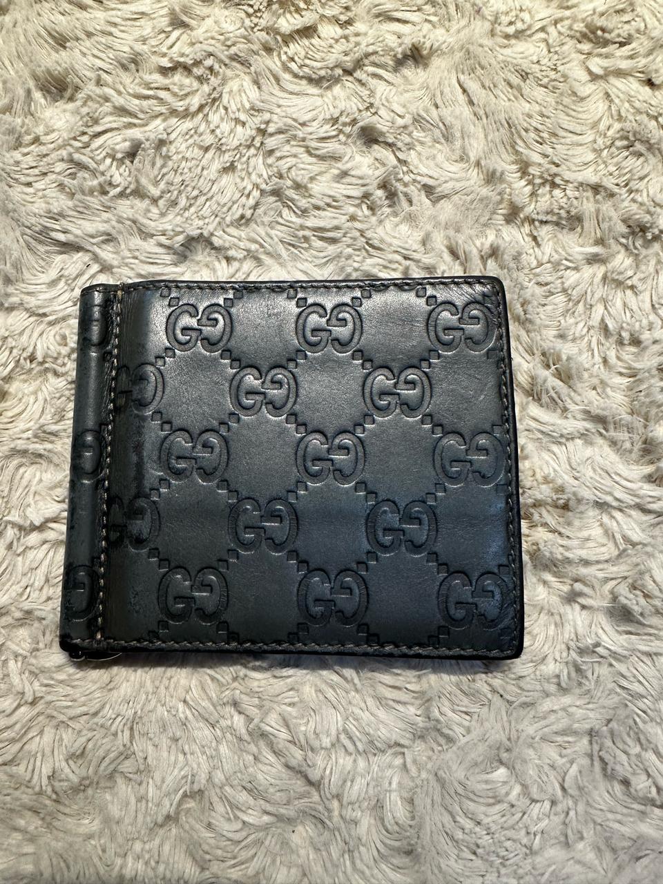 컨디션 양호한 구찌 시마 레더 머니클립 지갑 (다크 그레이) 판매합니다