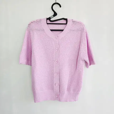 0551 데일리룩 반팔 니트 가디건 55사이즈