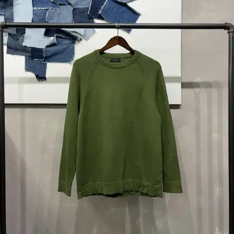 (100) 자라 ZARA 캐주얼 레글런 라운드 니트