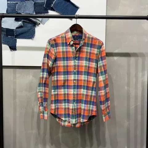 (95) 폴로 랄프로렌 캐주얼 멀티포니 슬림핏 체크 셔츠 남방