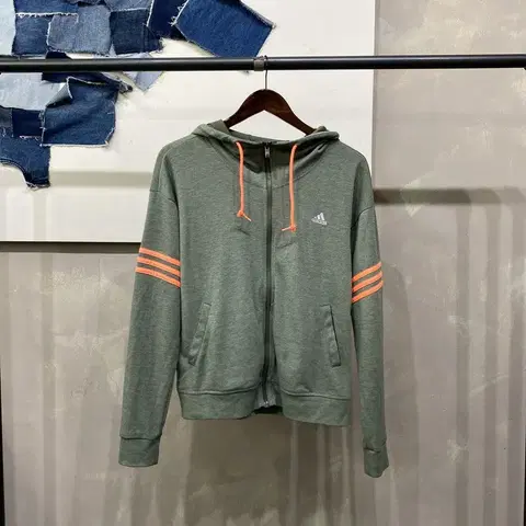 (95) 아디다스 여성 올드스쿨 후드집업 자켓