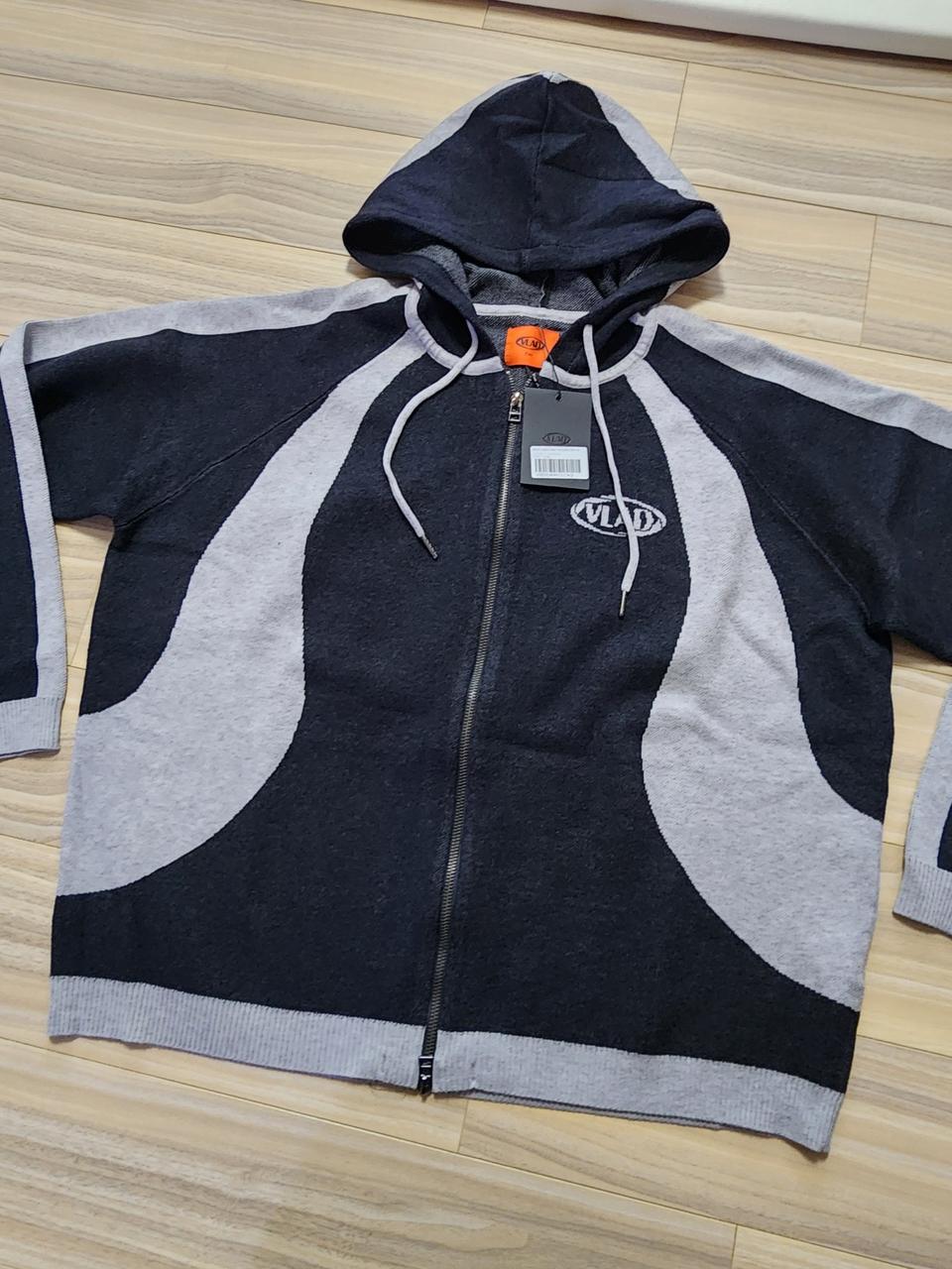 디미트리블랙VLAD슬래쉬니트후드집업자켓차콜