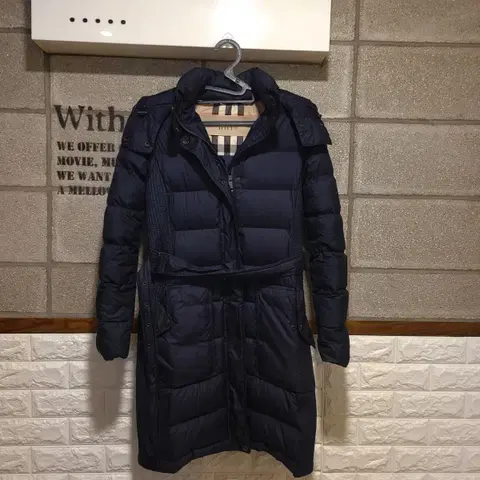 버버리 브릿 벨트 롱패딩 S