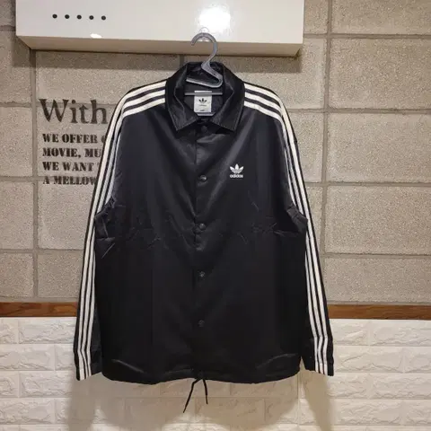 아디다스 사틴 코치자켓 M