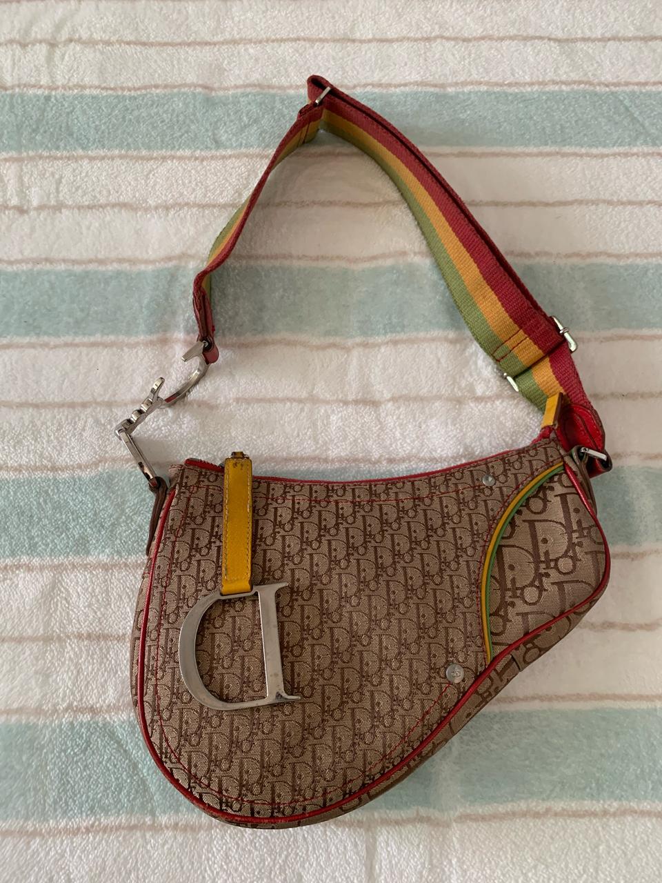 정품 빈티지 디올 오블리크 새들 숄더백