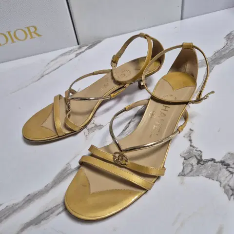 (정품) 샤넬 스트랩 샌들 36