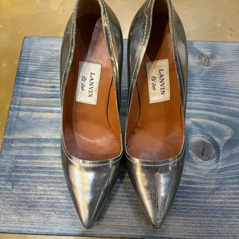 한섬 LANVIN 랑방 실버 여성 하이힐