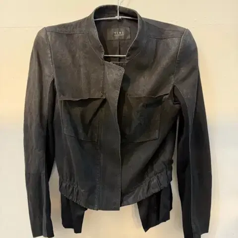한섬 TIME 타임 블랙 가죽 자켓