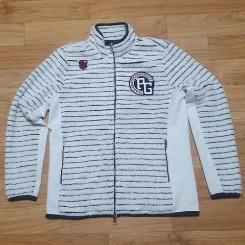 PG 파리게이츠 스트라이프 후리스 바람막이 방풍 집업 남성골프웨어 구제