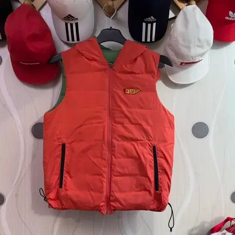 구김스컴퍼니 - 플라이 리버시블 다운베스트 (그린, 오렌지), M