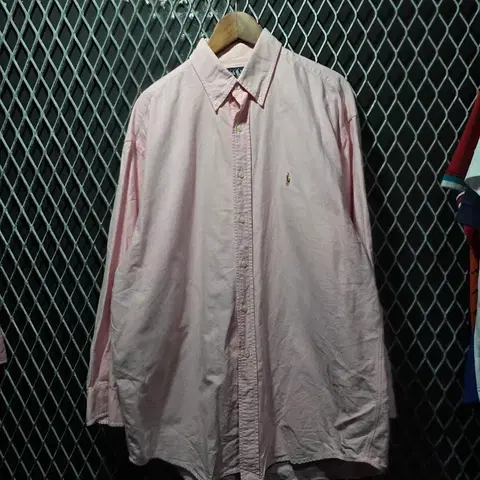 폴로 랄프로렌 핑크 7부 셔츠 16 2/1 33