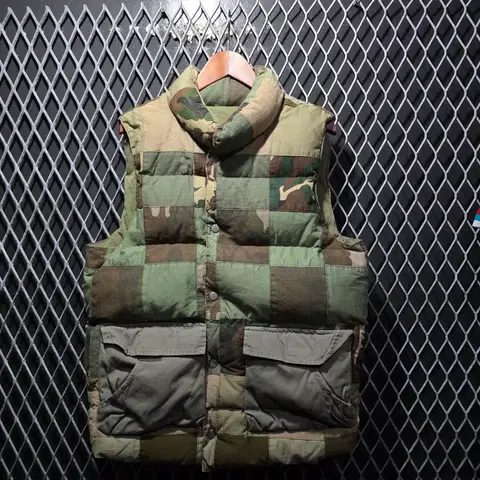 루니앤런드리 패치워크 밀리터리 패딩조끼 1