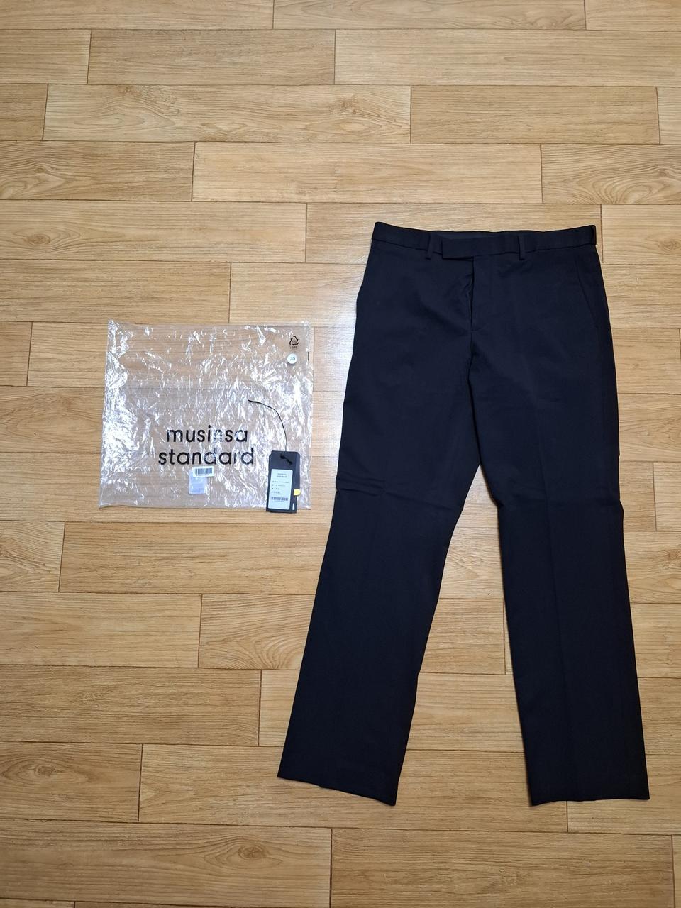 무신사 스탠다드 세미 와이드 히든 밴딩 슬랙스 새상품