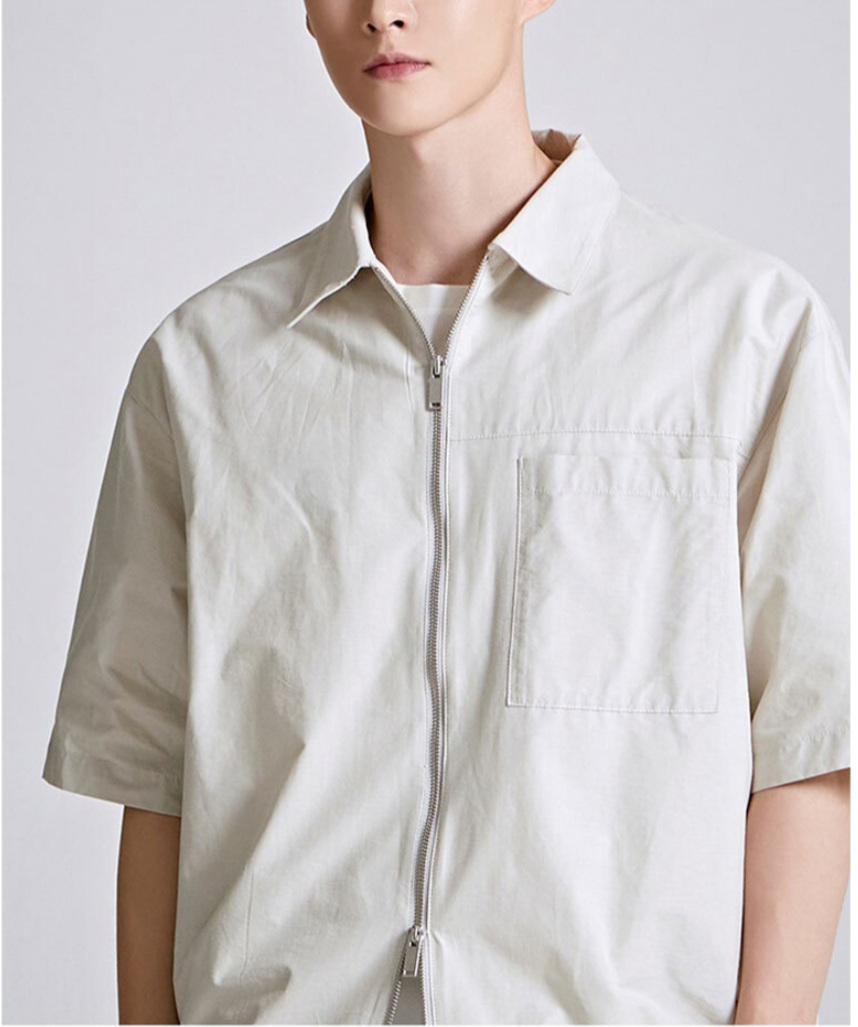 스파오 짚업 반팔점퍼(110)