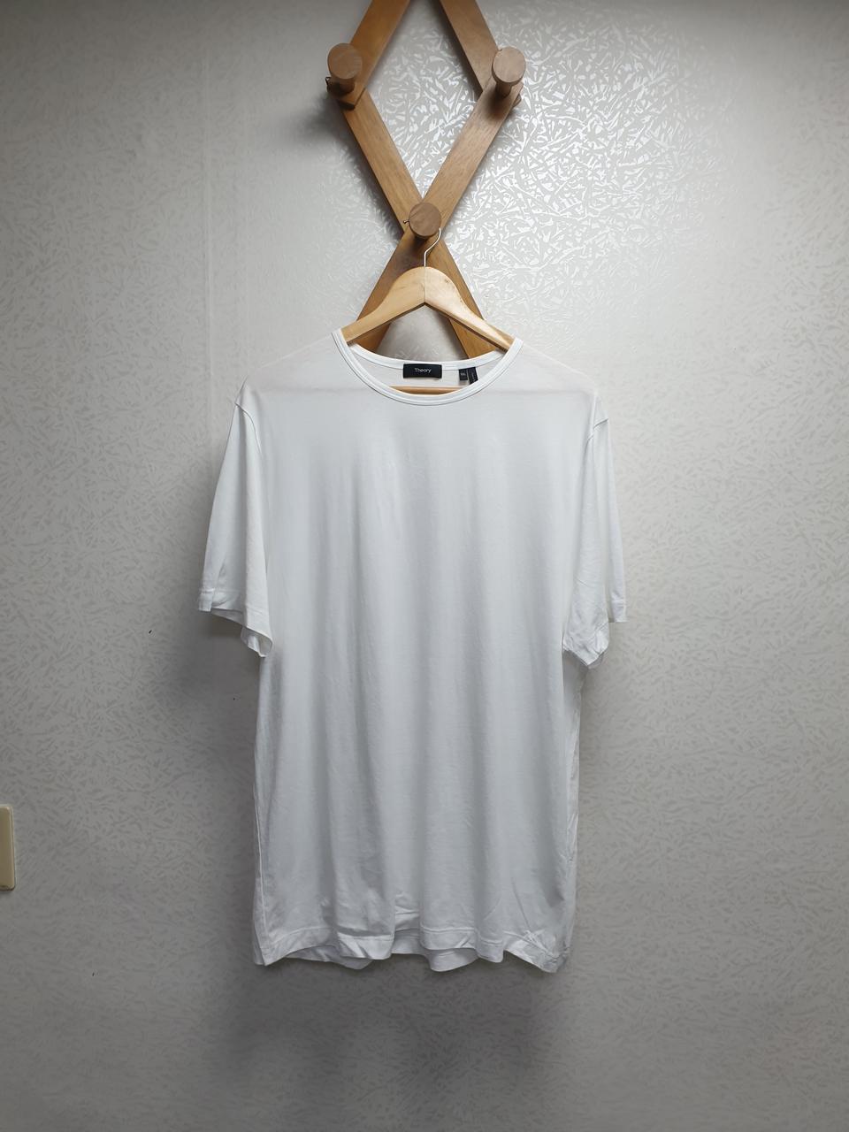 [xxl/110/미착용] 띠어리 피마코튼 프리시즌 반팔 화이트