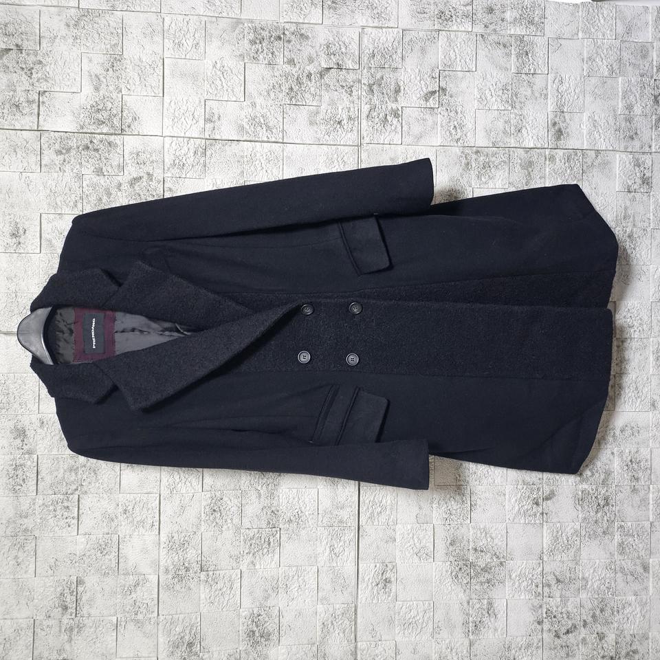 쁘렝땅 울 캐시미어 블랙 코트