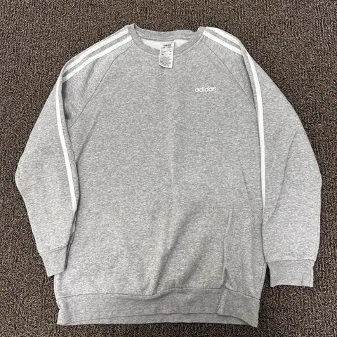 아디다스 기모 여성 맨투맨 그레이 S