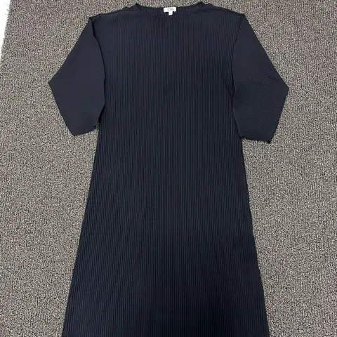 COS 코스 플리쎄 플리츠 주름 드레스 롱원피스 블랙 M