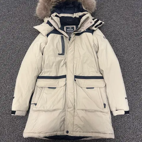 아이더 후드 털 여성 구스다운 롱패딩 95(M)