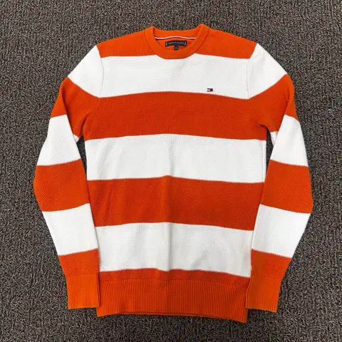 타미힐피거 여성 스트라이프 니트 긴팔 신장 164