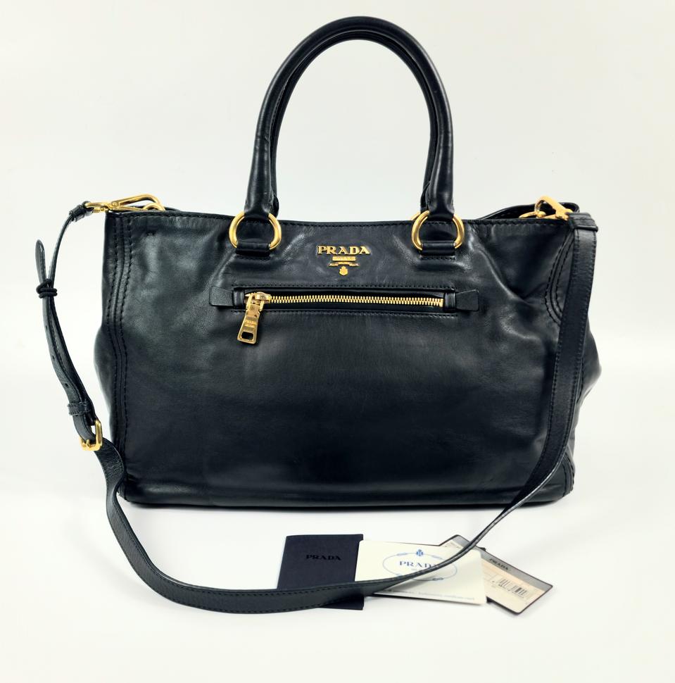 정품 프라다 쇼핑백 토트 크로스 투웨이 개런티카드 부들부들 카프스킨 최상