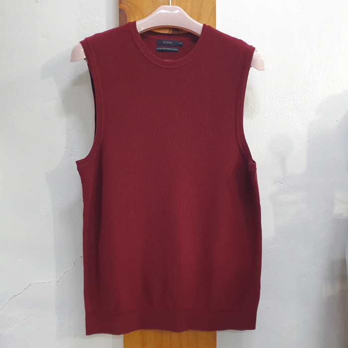 올젠 EXTRA FINE MERINO WOOL 니트조끼(110)