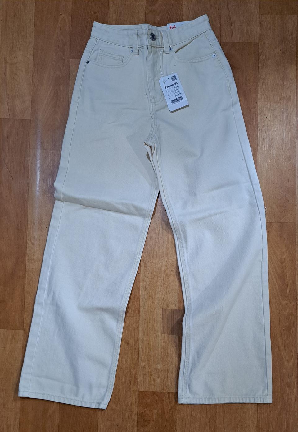 (무료배송)에잇세컨즈 아이보리 스트레이트 청바지(25)