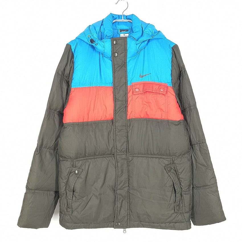 나이키 남성 후드탈부착 덕다운 중경량패딩 카키100 (HU42516)