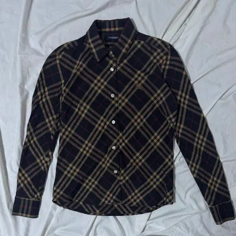 빈티지 버버리 체크 셔츠