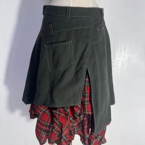 빈티지 비대칭 레이어드 스커트