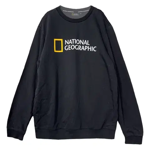 160 내셔널지오그래픽 키즈 프린팅 블랙 맨투맨