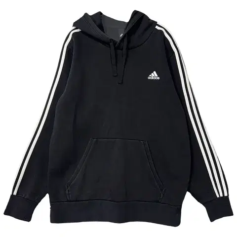 아디다스 블랙 오버 사이즈 후드티 3XL