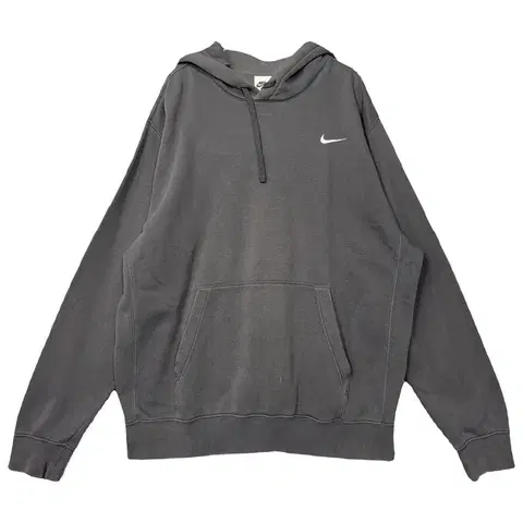 나이키 그레이 로고 기능성 후드티 L