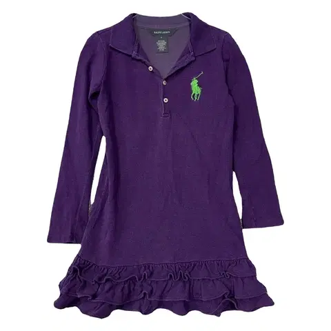 5세 폴로 키즈 퍼플 원피스
