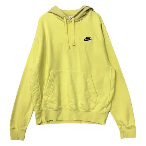 나이키 옐로우 로고 후드티 M