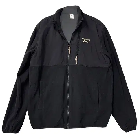 리복 블랙 로고 집업 M