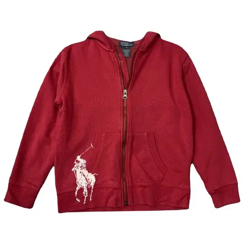 7세 폴로 키즈 빅포니 빈티지 레드 후드 집업